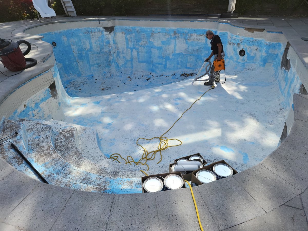 Nettoyage à pression — Piscine creusée
